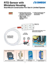 Thumbnail of document Data Sheet - RTD-850 Bolt-On RTD Sensors with Threaded SS Housing